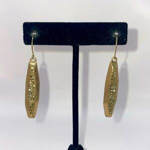 Vintage KC Jagger Gold Tone Rhinestone Dangle Drop Statement Earrings